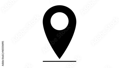 Simple black location marker icon on white background (2)
