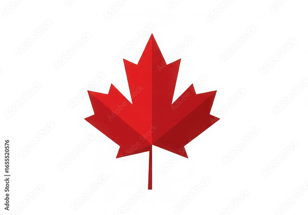 Fototapeta premium Iconic red maple leaf symbol of canada