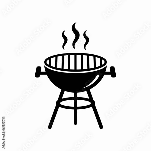 barbecue grill with flames