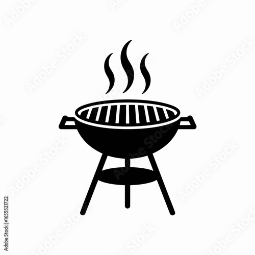 barbecue grill with flames