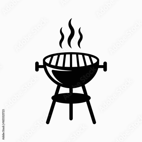 barbecue grill with flames