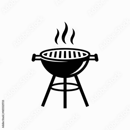 barbecue grill with flames