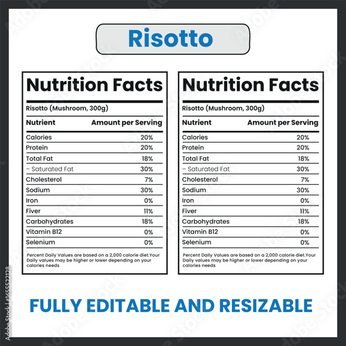 Risotto Isolated Vector Illustration Italian Creamy Rice Dish Food Design