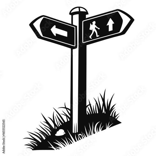 vector illustration of signpost