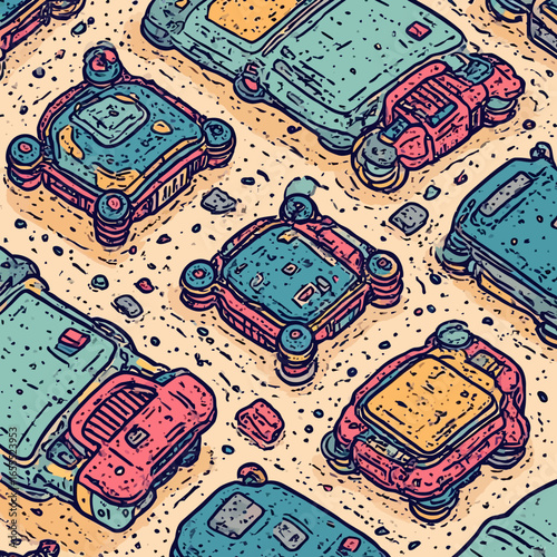 Cute Drone Illustration Design Very Cool