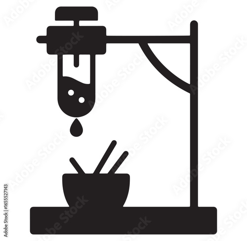 Scientific experiment depicting chemistry experimentation icon illustrating chemical reaction process vector