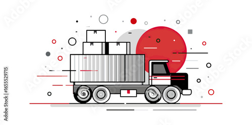 Fast delivery truck with cargo container