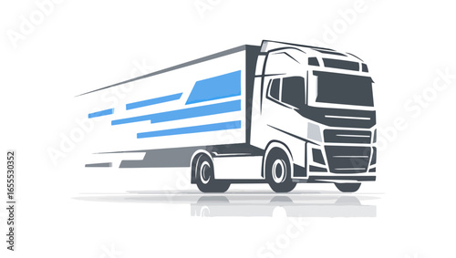 Modern delivery truck illustration