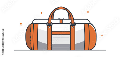 Simple duffel bag illustration