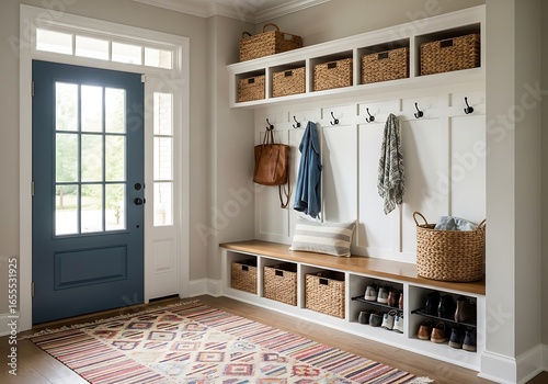 Organized Mudroom Entry