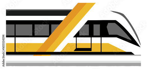 Modern public transport illustration