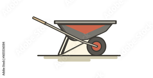 Garden wheelbarrow illustration