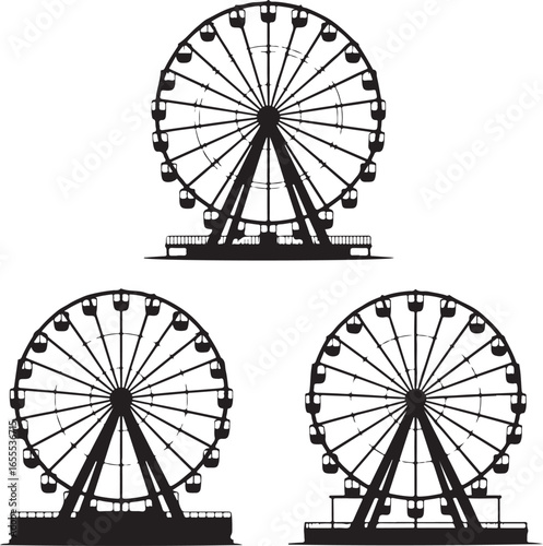 Ferris wheels in three designs