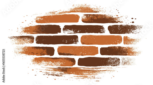 Rustic brick wall graphic design
