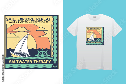 I am the boat captain - Boat Captain T Shirt Design, Hand drawn lettering phrase, Isolated on Black background, For the design of postcards, cups, card, posters. 