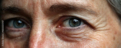 Wallpaper Mural Dark circles and bags concept. Close-up of expressive human eyes showing depth and wisdom. Torontodigital.ca