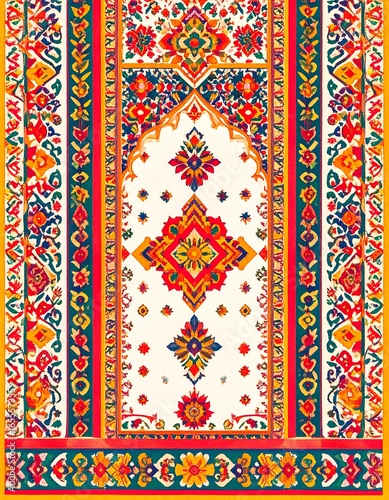 Vibrant patterned textile design