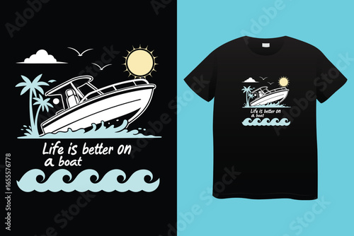 Thousand miles sailor graphic vector art t-shirt design print