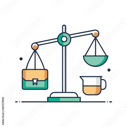 Balancing work and life on a scale