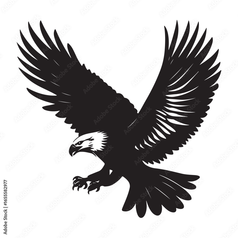 Obraz premium eagle silhouette vector