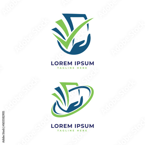 tax accounting creative logo design concept hand tax giving tax collecting sign modern minimal