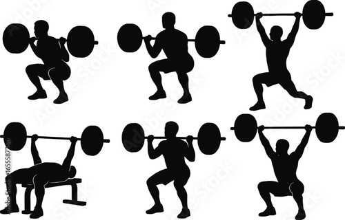man lifting weights