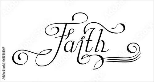 Faith Hand Drawn Pen Ink Style M_2508001
