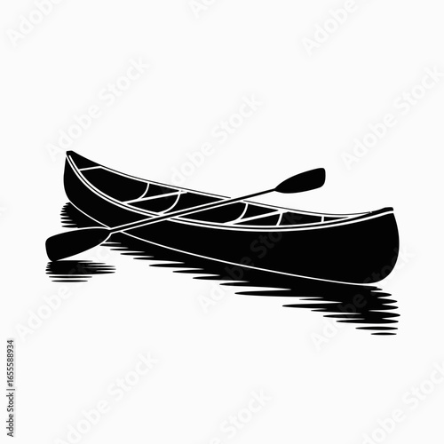 black and white boat