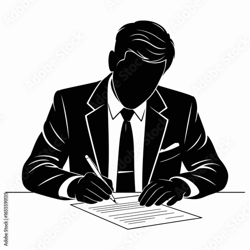 business man in suit and tie