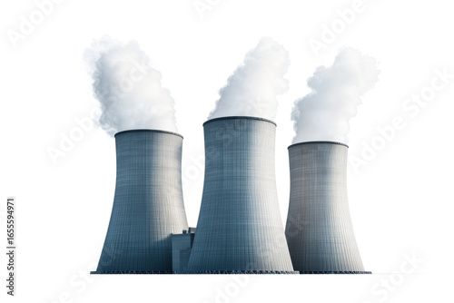 Nuclear power plant cooling towers steam
