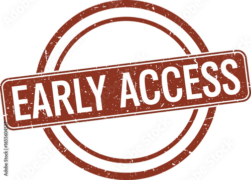 Early access stamp vector illustration for promotion use