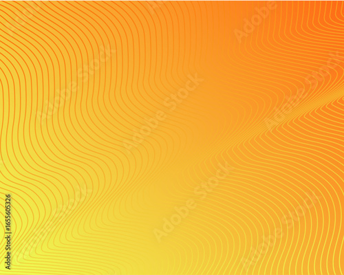 Abstract Vibrant Gradient Waves Background in Orang