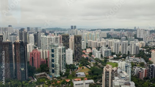 Timelapse of Singapore Skyline from 55th Floor – Panoramic View of City, HDBs, and Sentosa