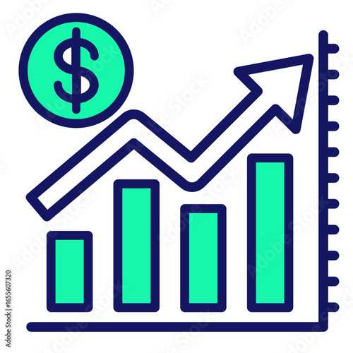 Rapid Revenue  Icon Element For Design