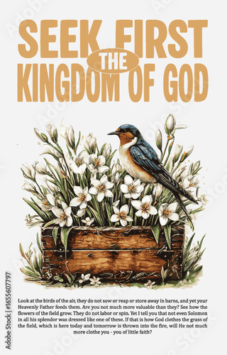 Christian bible verse t shirt design illustration vector