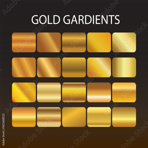 set gold gradient bars  background
