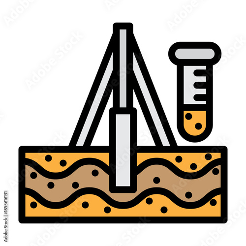 Soil Testing Vector Filled Icon Design