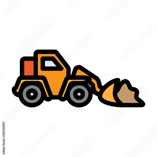Land Clearing Vector Filled Icon Design