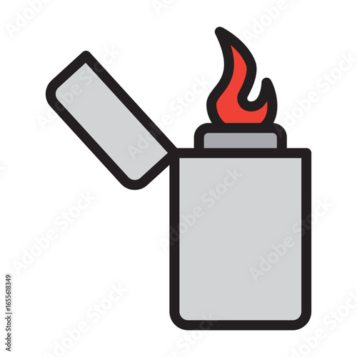 Waterproof Lighter Vector Filled Icon Design