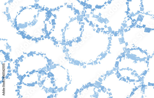 青いスクエアスタンプのランダリング背景　Adobe Illustrator Artwork