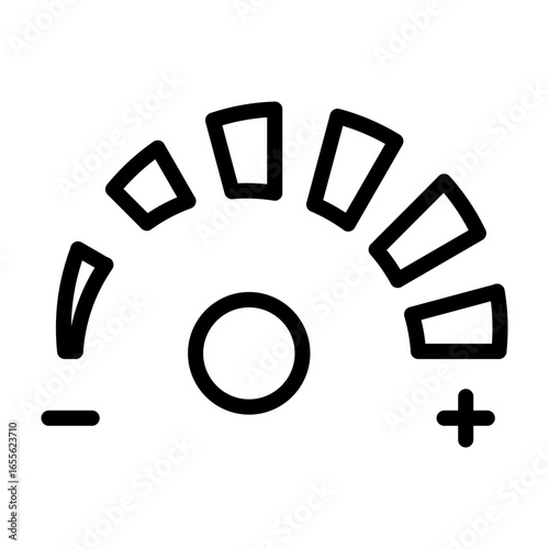 Dimmable Light Vector Line Icon Design