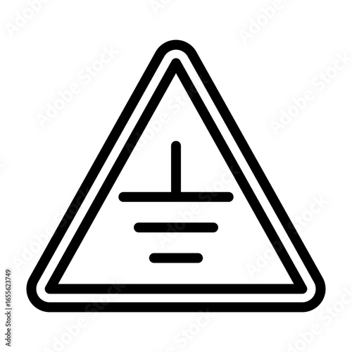 Grounding Vector Line Icon Design