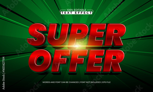 super offer editable text effect with a promo and offer text style