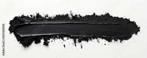 Black marker paint texture isolated on a white background, showcasing the boldness and versatility of the medium in artistic expression, Generative AI