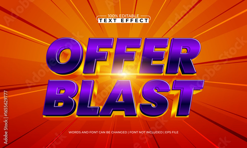 offer blast editable text effect with a promo and offer text style