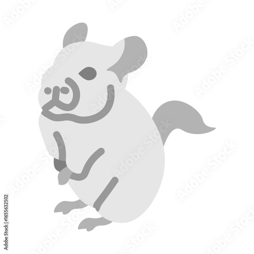 Chinchilla Vector Flat Icon Design