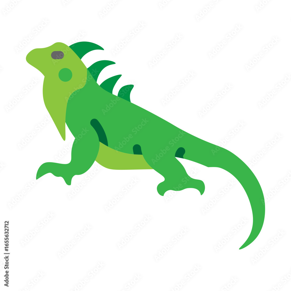 Fototapeta premium Iguana Vector Flat Icon Design