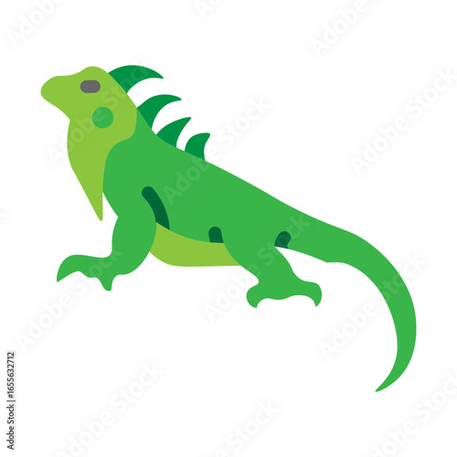 Iguana Vector Flat Icon Design