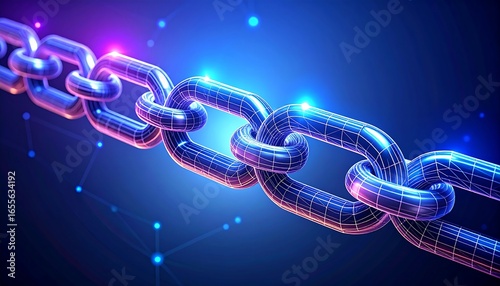 Fototapeta Naklejka Na Ścianę i Meble -  Abstract chain network