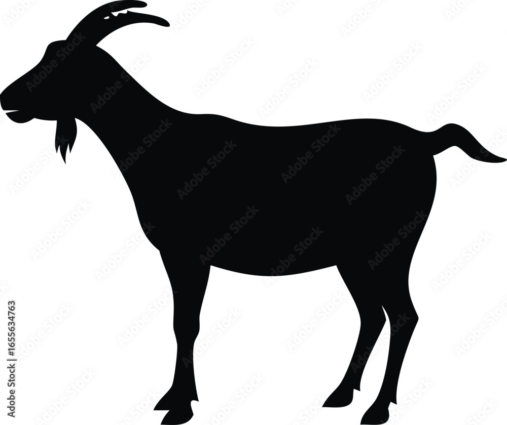 Fototapeta premium Goat silhouette illustrtion